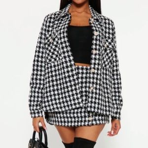 Fashion nova tweed skirt set